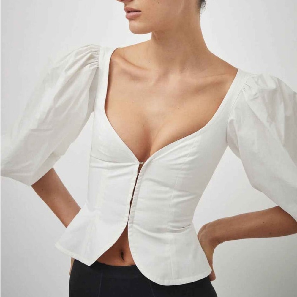 Beare Park Cotton Puff Sleeve Top